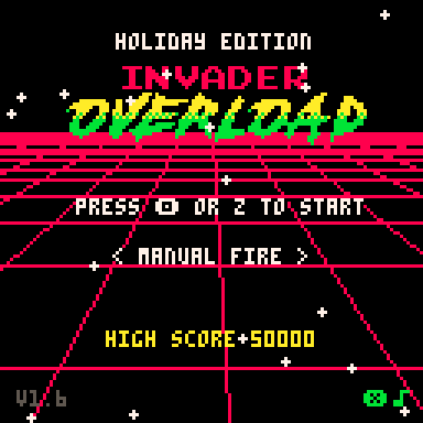 screenshot of invader overlord cart start screen